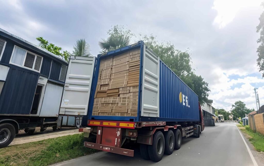 SanTu fitness equipment loaded in shipping container for global delivery